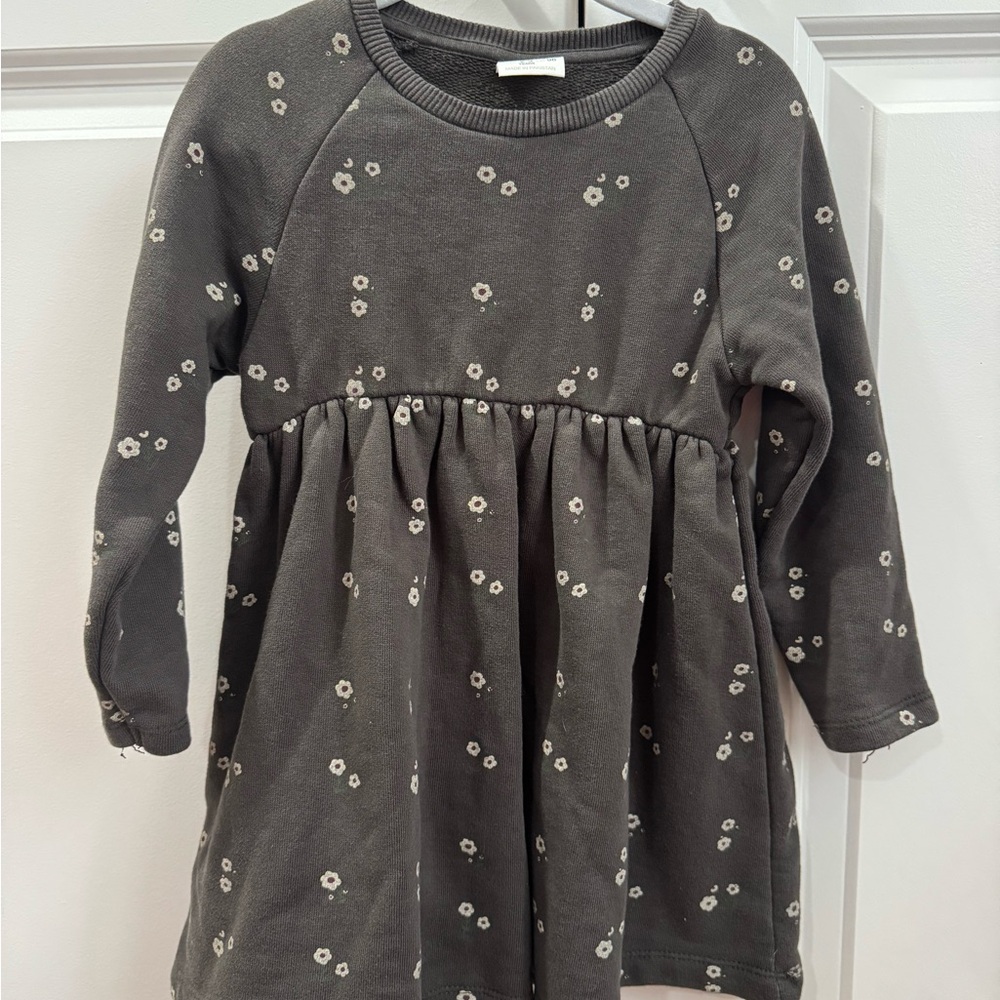 Zara 2-3yr Floral Sweatshirt Dress